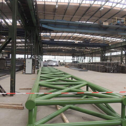 Trusses ready for assembly