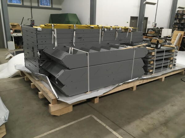 Service platform production from steel structure