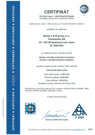 ČSN EN ISO 3834-2:2006