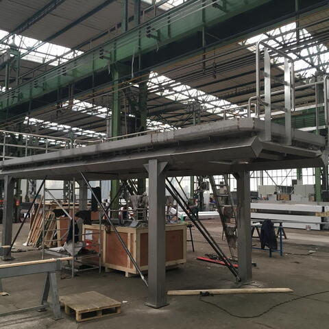 VCES a.s., - production of stainless steel platform and gutter plates