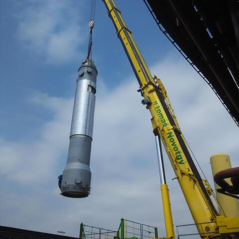 Change of the heat exchargers icl. tubing, dismantling and installation of steel structures