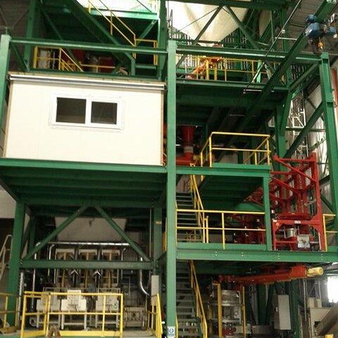 Steel structure installation and technological equipment for Saint Gobain, Production line for the production of dry mixture