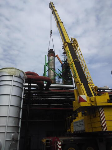 Change of the heat exchargers icl. tubing, dismantling and installation of steel structures