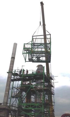 Change of the heat exchargers icl. tubing, dismantling and installation of steel structures